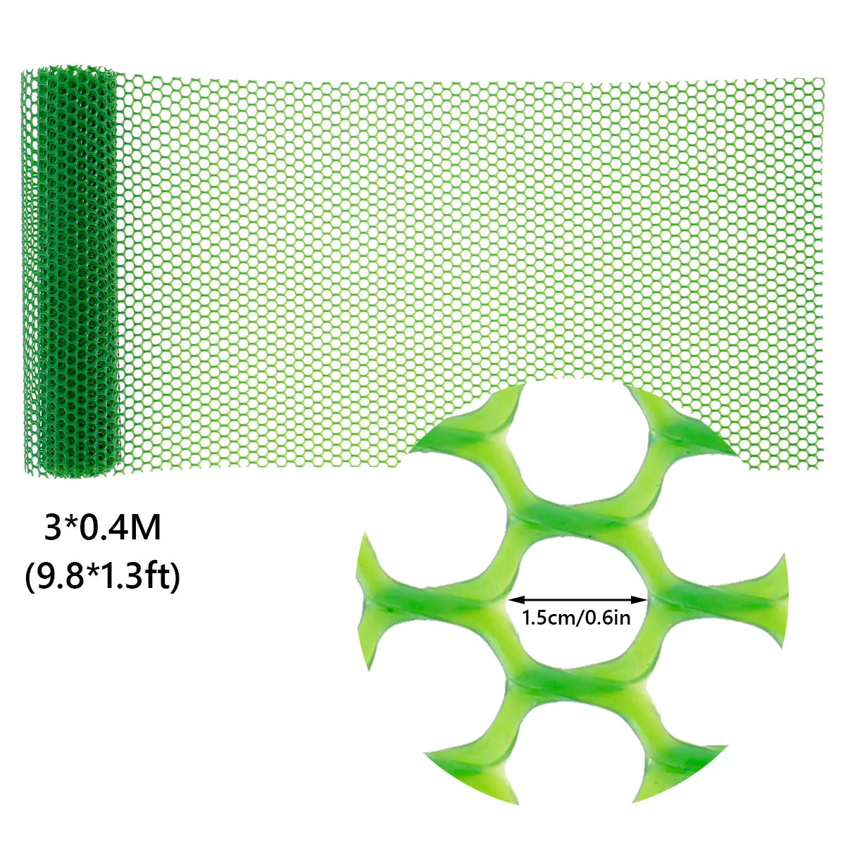 Carvallo Mesh | Plaststängselnät för trädgård & stångskydd | 300 × 40 cm / 600 × 40 cm | Väderbeständig & kan anpassas Carvallo