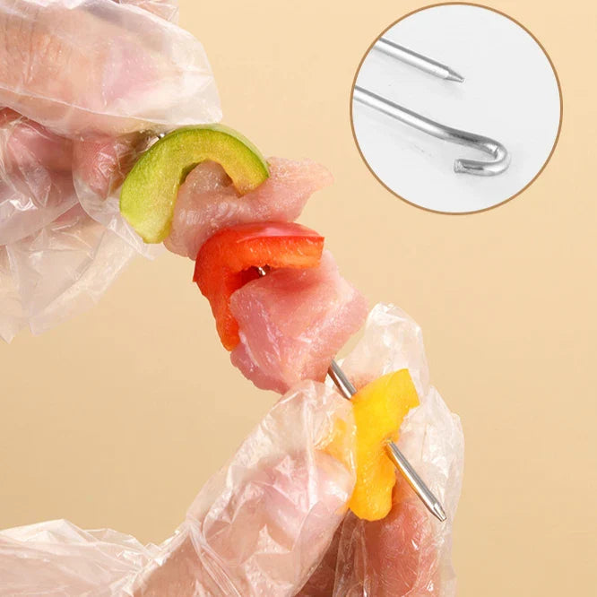 Carvallo Vertikal Spettshållare i rostfritt stål | För grill & luftfritös | Plats för 12/24/48 spett | 19 × 10 cm Carvallo