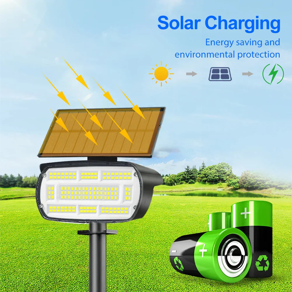 Carvallo Heliora 136LED | Ultrahel & väderbeständig | IP65 Trädgårdsspotlight med 3 ljusstyrkelägen & 215 ft² ljusområde Carvallo