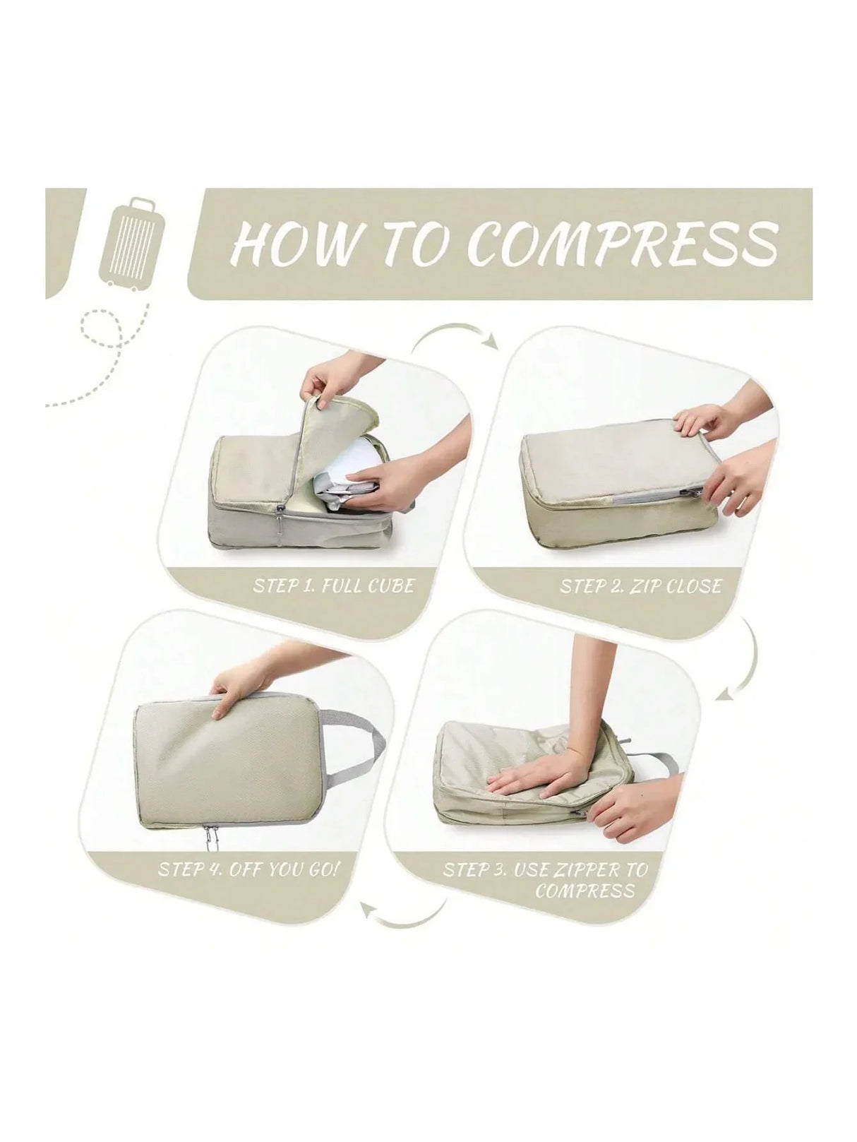 Carvallo-förvaringsväska PackEase | Kompakt & Mångsidig | För Kläder, Skor & Kosmetik | Platsbesparande & Robust Carvallo