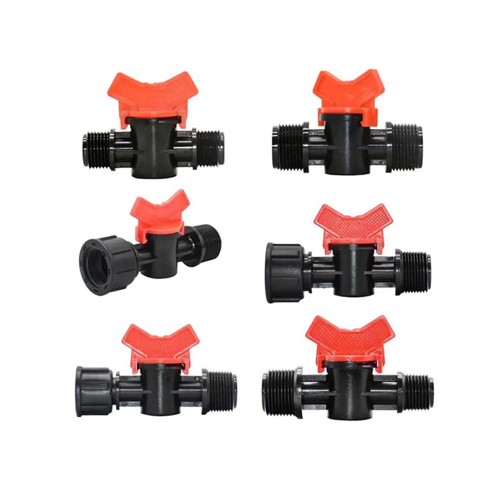 Carvallo FlowTura ConnectPro | Mini-kula ventil med slanganslutning och gänga | För trädgård, PE-slang och droppbevattning Carvallo