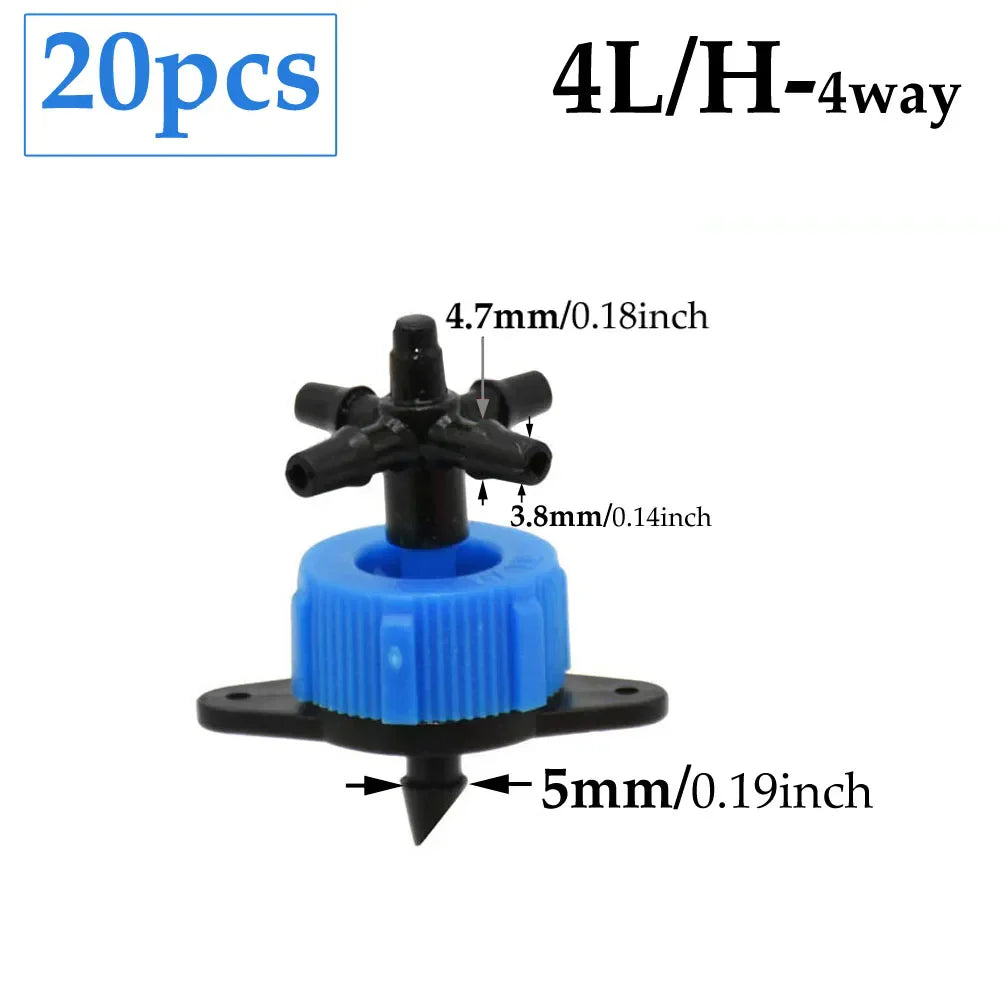 Carvallo Cross Connector | 2-Way Arrow Connection | For 3 mm & 5 mm Hoses | Drip Irrigation Systems Carvallo