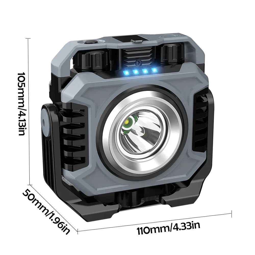 Carvallo Arbetslampa LED 1500 Lumen | Återuppladdningsbar & Magnetisk | Steglös Dimbar | IP66 Vattentät Carvallo