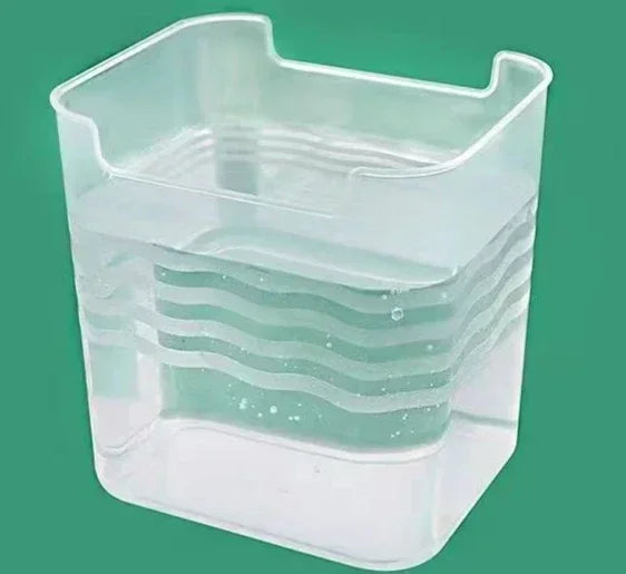 Carvallo Kylskåp Förvaringsbox 11,8×9,8×12 cm | Transparent & stapelbar | För frukt, kryddor & färskhetsorganisation Carvallo