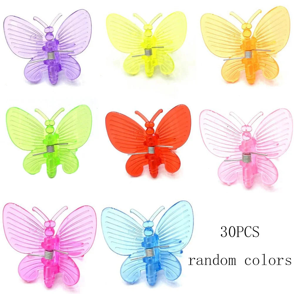 Carvallo 30 stycken orkidé- och växtklipp | Färgade fjärilsclips | För klätterhjälpmedel och växtstöd | Plast Carvallo