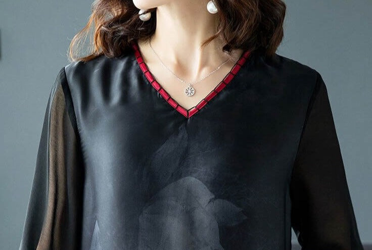 Klänning i äkta mjukt silke-Clothes for women-Hemnix-Hemnix