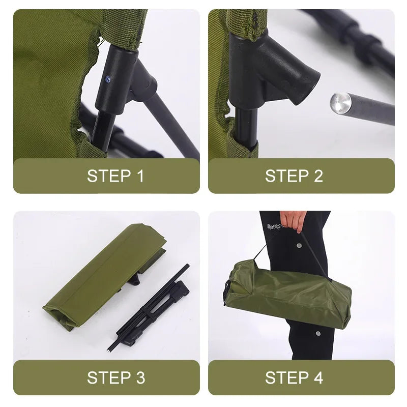 Bärbar campingstol – Hopfällbar och bekväm resesits MILA Sverige