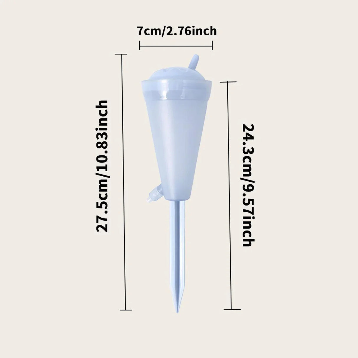 Carvallo Automatisk bevattningstråle | Trattformad & Transparent | Med justerbar vattenflöde – 1 styck Carvallo