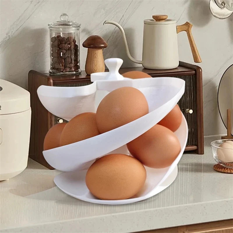 Carvallo RollEgg | Automatisk 3D-rullmekanism | Platsbesparande organizer | För upp till 18 ägg Carvallo