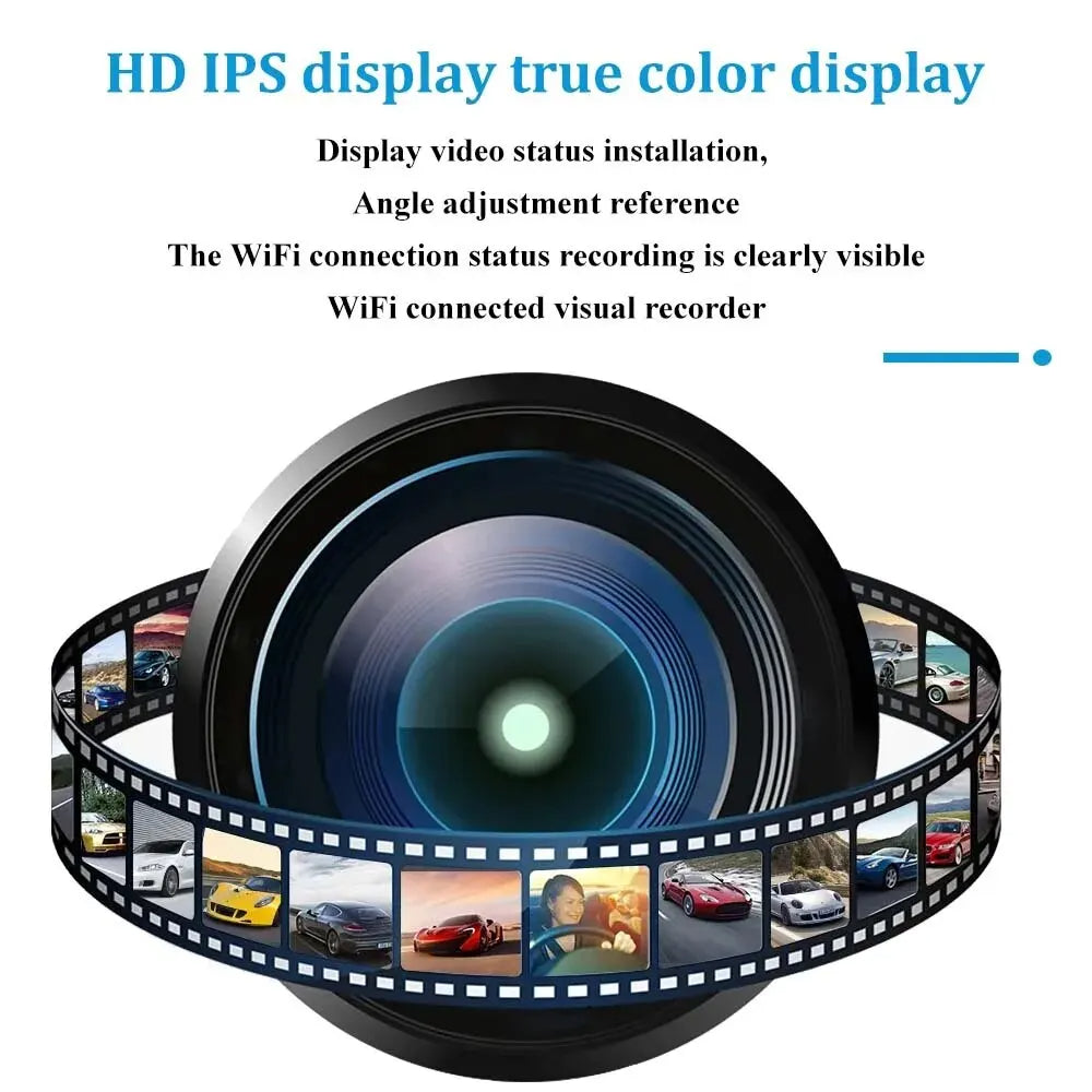 1080P WiFi Dubbelkamera Dash Cam – Främre & Inuti Bilkamera med IR Nattvision & Loopinspelning Carvallo