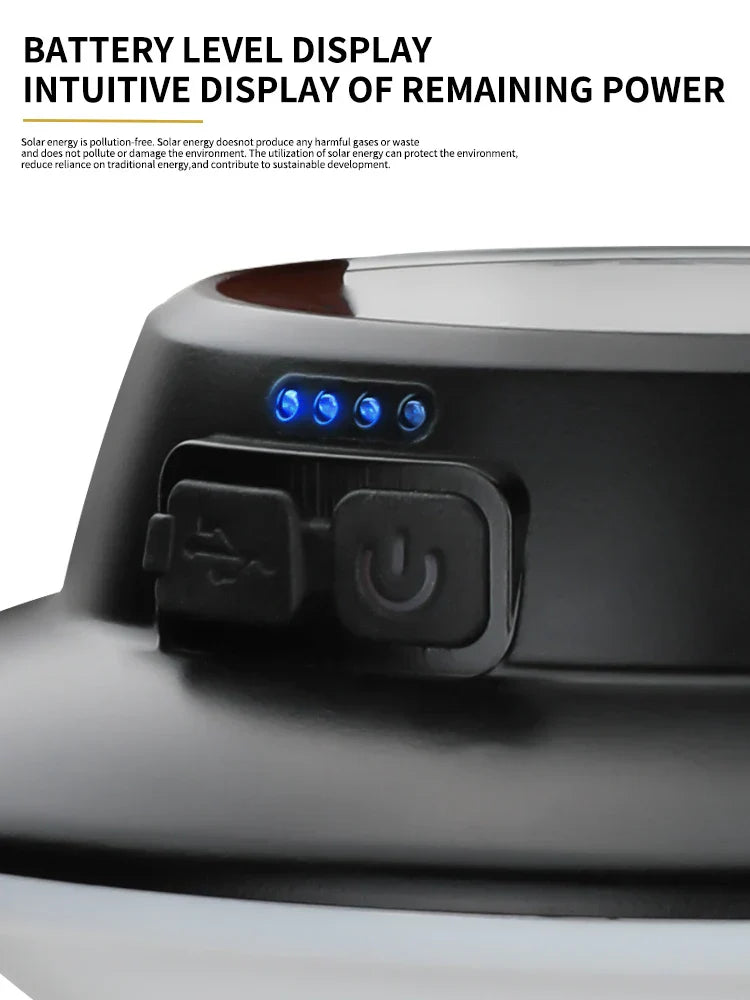 Carvallo Campinglampa LumiCamp Pro | 3 Ljuslägen | Uppladdningsbar & Vattentät | För Utomhus & Nödfall Carvallo