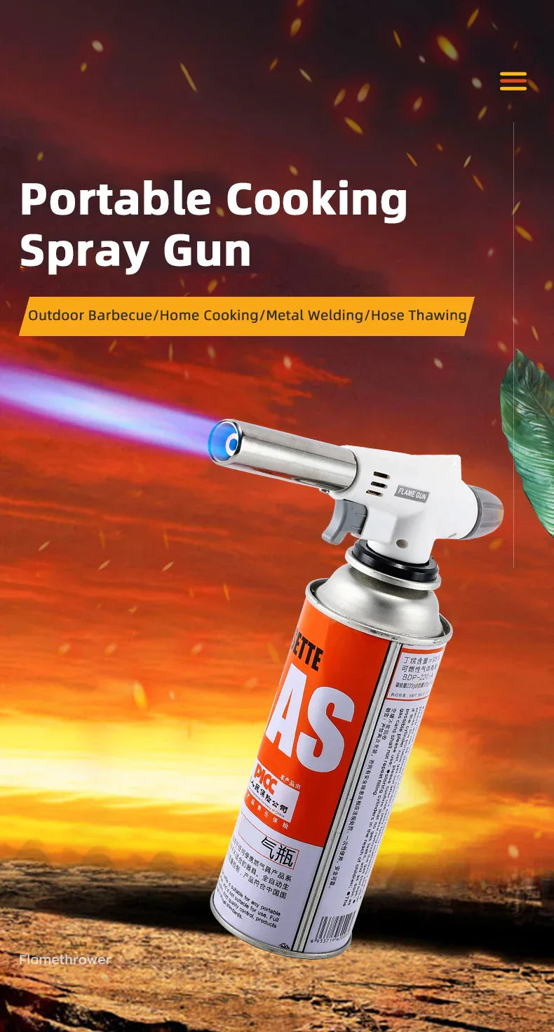 Carvallo ProTorch | Gasbrännare med 1350 °C låga | För butangaspatroner | Elektronisk tändning & temperaturreglering | För kök, camping & utomhus Carvallo