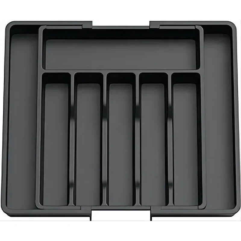 Carvallo bestickslådinredning | Utdragbar bestick-organiser | Justerbart ordningssystem av PP | 38×35 cm Carvallo