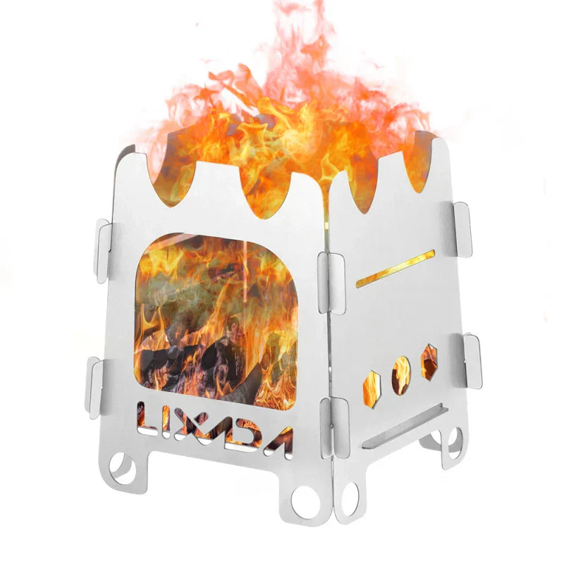 Carvallo ultralätt titanträkokare | Fällbar & bärbar | 12,8 × 11,5 × 16 cm | För camping & trekking Carvallo