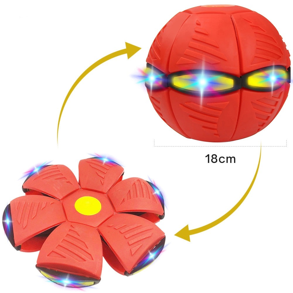 Flygande UFO Skivboll-Kids-Hemnix-Red (Med 6 LED)-Hemnix