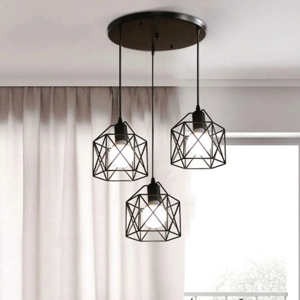 TriForm Taklampa – Modern Industrilampa med 3 lampor Hemnix