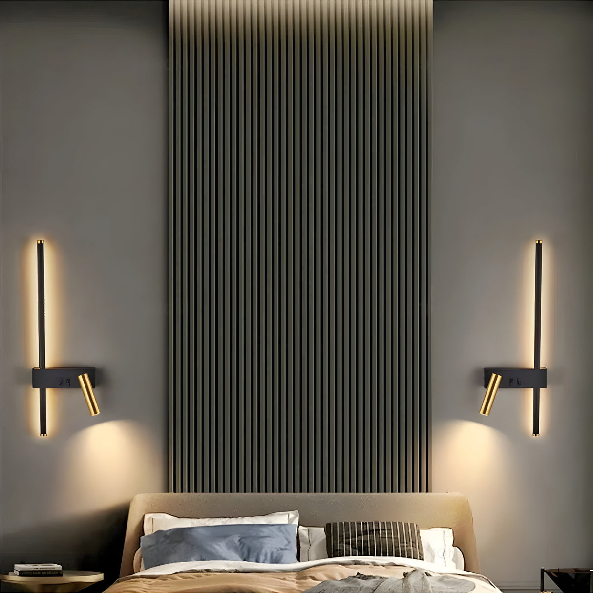 Duo-Vägglampa med strömbrytare - Minimalistisk design för vardagsrum och sovrum Carvallo