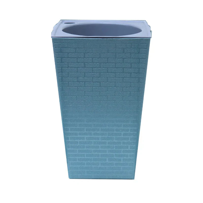 Carvallo StylePot Blumentopf i tegelsten-design | Rektangulär & Hög | Självvattnande med bomullssnöre | 27,2×12×17,5 cm / 17,2×12×8,6 cm Carvallo