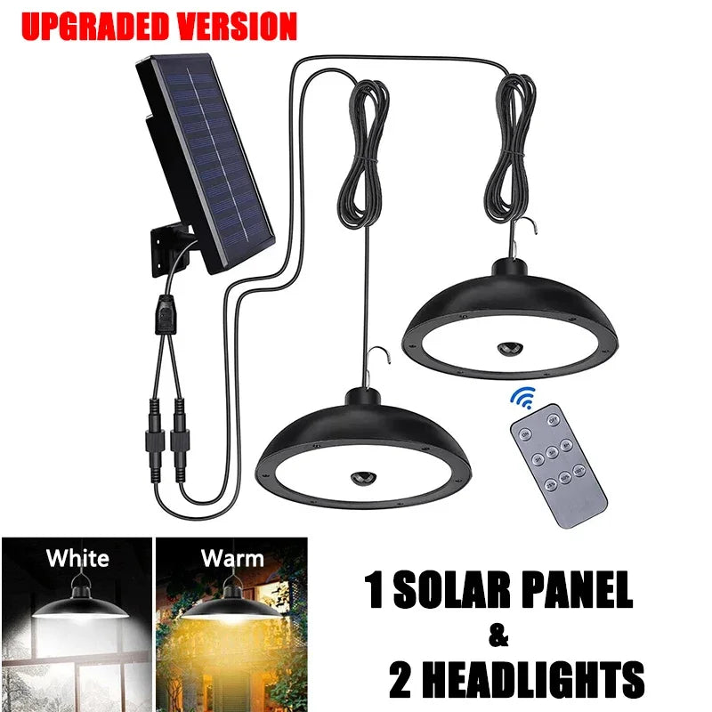 Carvallo Solar Kromljus | Fjärrkontroll & Rörelsesensor | Inomhus & Utomhus | 1/2 Ljus huvuden Carvallo