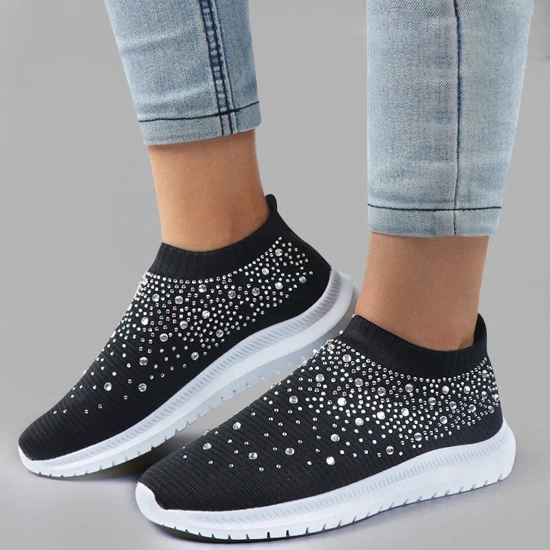 Andningsaktiva sneakers i mesh för kvinnor-Shoes for Women-Hemnix-Svart-35-Hemnix