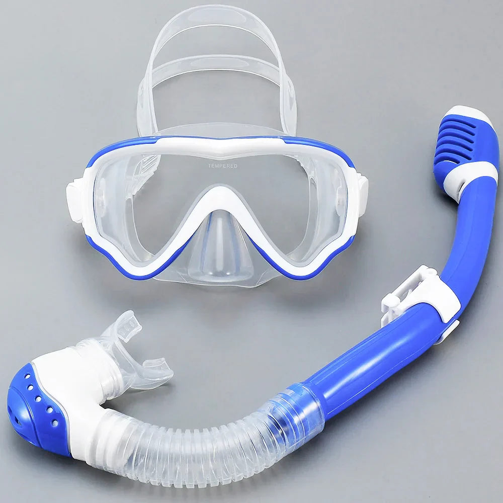 Carvallo Barn Tauchmask med snorkel | Duggfri & läcksäker | Härdat glas & silikon | För pojkar & flickor 7–15 år Carvallo