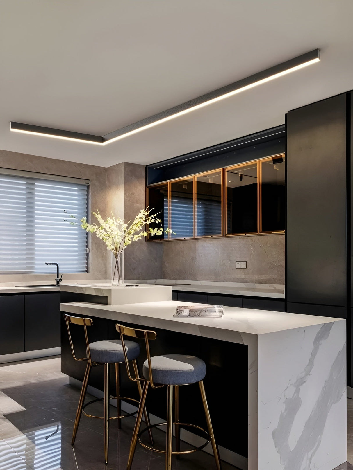 LED-taklampa – Modern Mjukt, Varmt Ljus för Mysiga Vardagsrum Carvallo