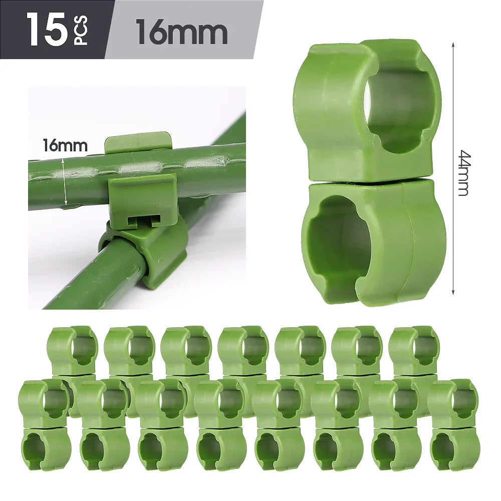 Carvallo Connect | 15-pack krysskopplingar för växtstöd | För .8–2.0 cm stänger | Justerbara klämmor för spaljéer & växtstöd Carvallo