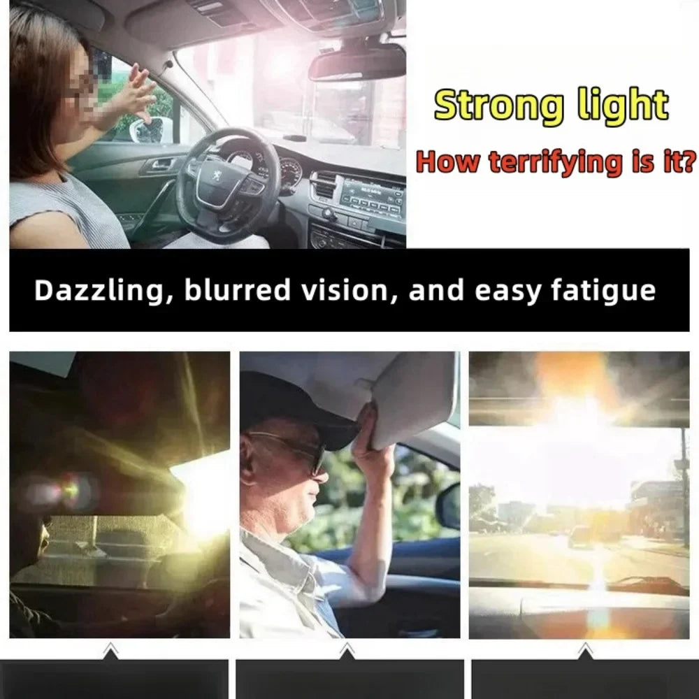 Carvallo PolarShield Universal Bilsolskydd | Polariserande UV-skyddsskiva mot bländning | För fram- & sidospeglar Carvallo