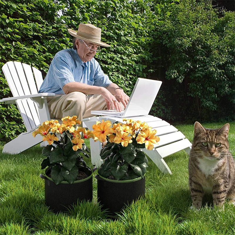 Planterpåse av flis – Robust trädgårdsbehållare med handtag för växter Carvallo