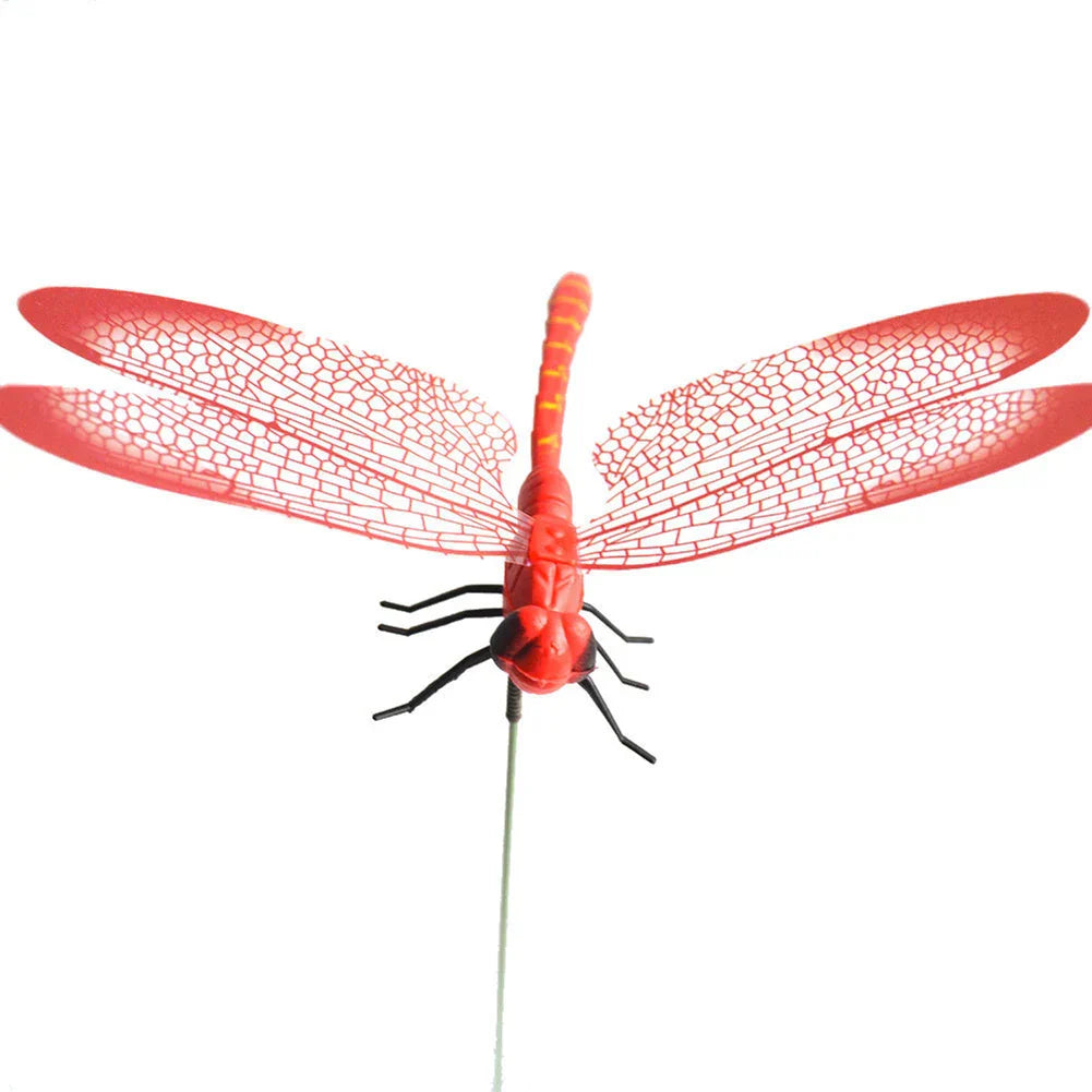 Carvallo Deko-Libeller | 10-pack | Svingande trädgårdsdekoration i väderbeständig PVC | För rabatter, krukor och inomhus Carvallo