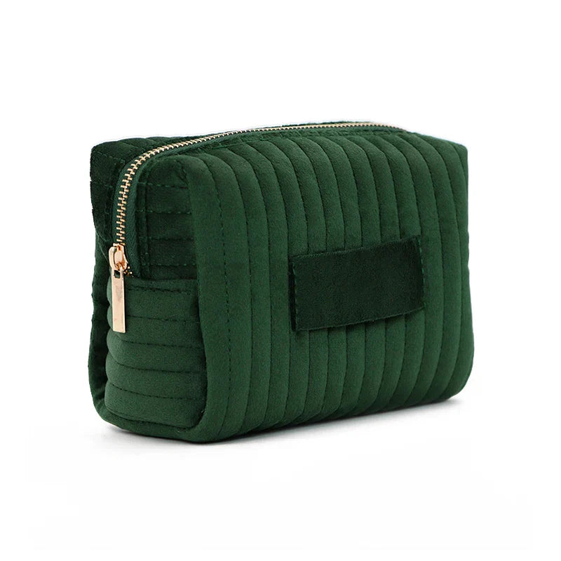 Carvallo Vadderad necessär med bred öppning | Makeup-väska för damer | Resa-organisatör för kosmetik och tillbehör | Sminkväska i bomull Carvallo