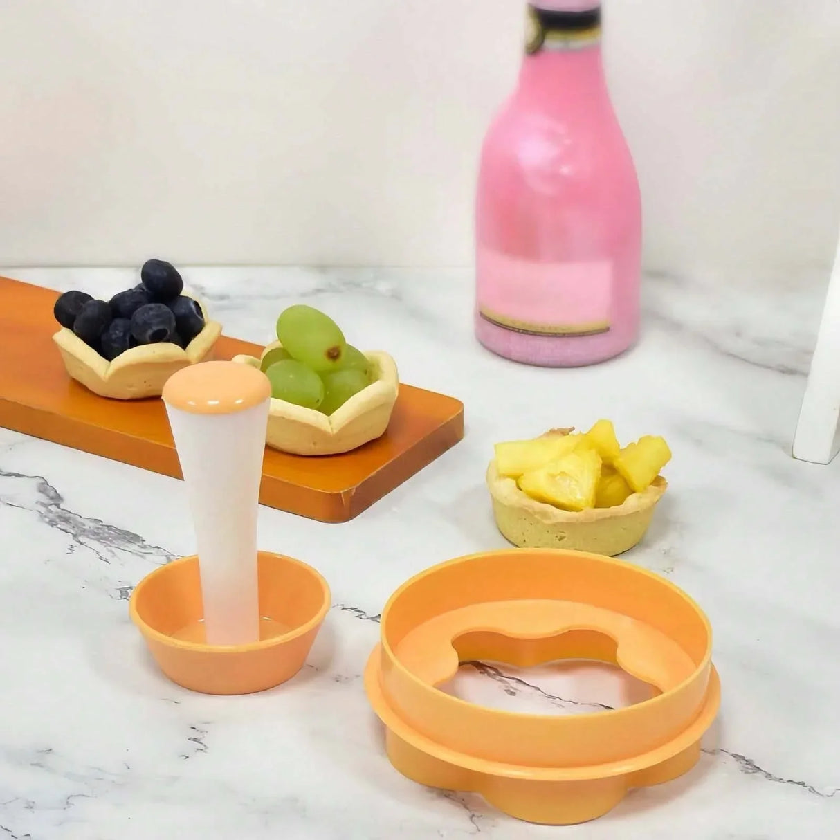 Carvallo-Set BakoPress | Urtagsform & Tamper för Tårtor & Cupcakes | BPA-fri | Perfekt för Tarts, Muffins & Kakor Carvallo