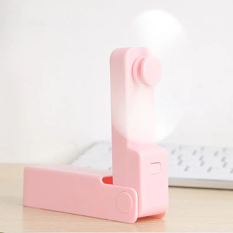 Carvallo-Fällfläkt BrisaFold | USB-laddningsbar & bärbar | Tyst & kraftfull | För skrivbord & på språng Carvallo