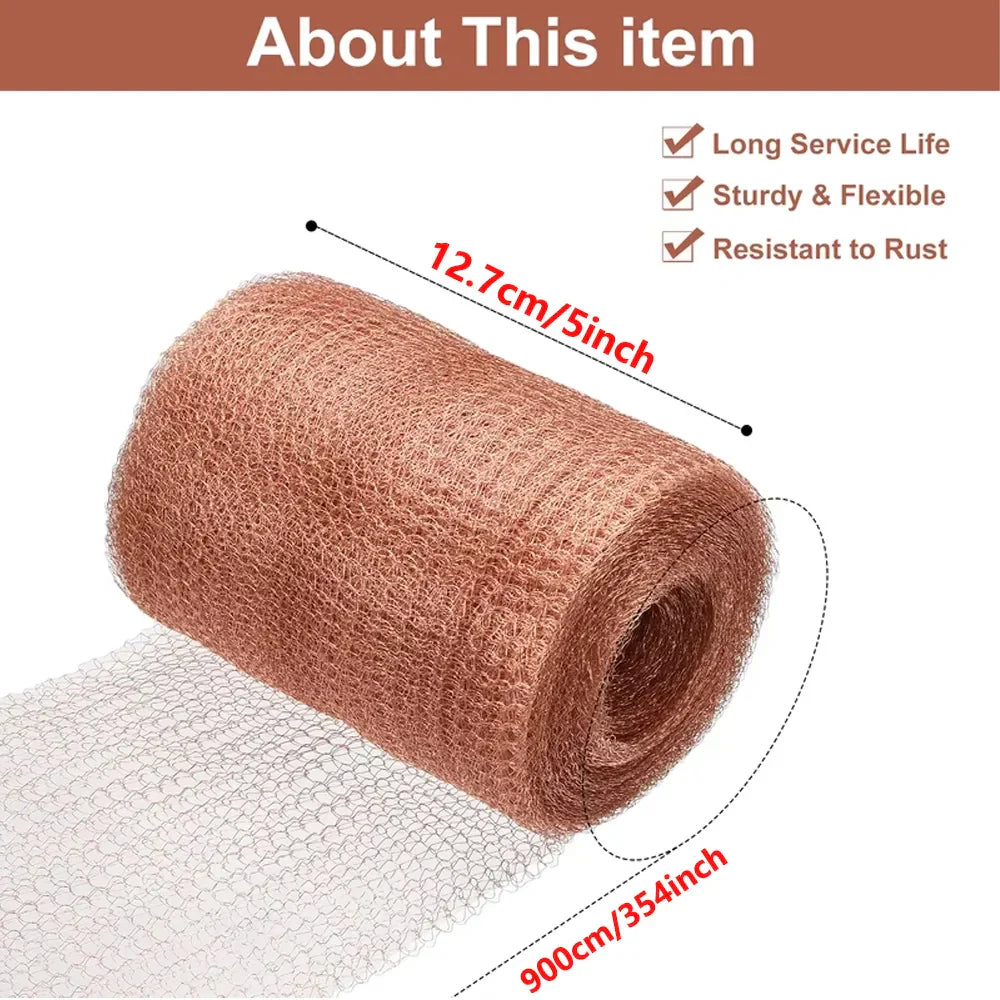 Carvallo Koppar-snäckstängsel Gitterband | Skydd mot snäckor i rabatten & trädgården | Olika längder | Rostfri & väderbeständig Carvallo