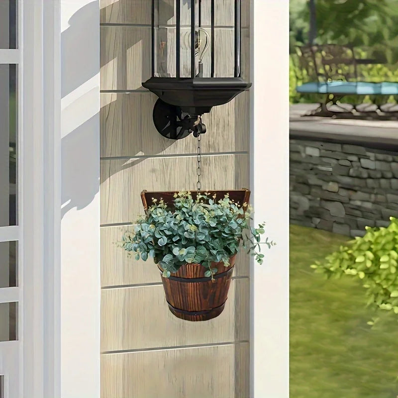 Träby Eimer Planter i fat-design för trädgård och terrass – Dekorativa blomkrukor av trä Carvallo