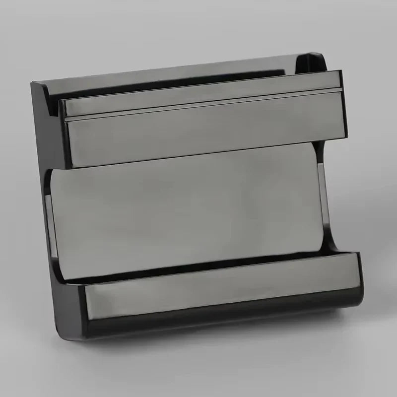 Carvallo FlexMount 2-pack väggfäste mobil- & fjärrkontrollbox | Självhäftande & borrfritt | Med krok & laddkabelöppning | För sovrum & badrum Carvallo