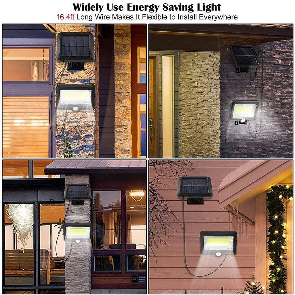 Carvallo 100 | Rörelseavkännare & Fjärrkontroll | 100 COB LEDs | IP65 Solarlampa Carvallo
