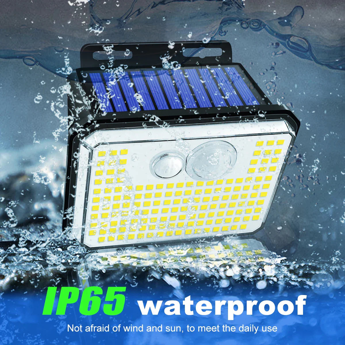 Carvallo Vägglampa | 148 LEDs | Rörelsesensor & 3 Läge | IP65 Vattentät Carvallo