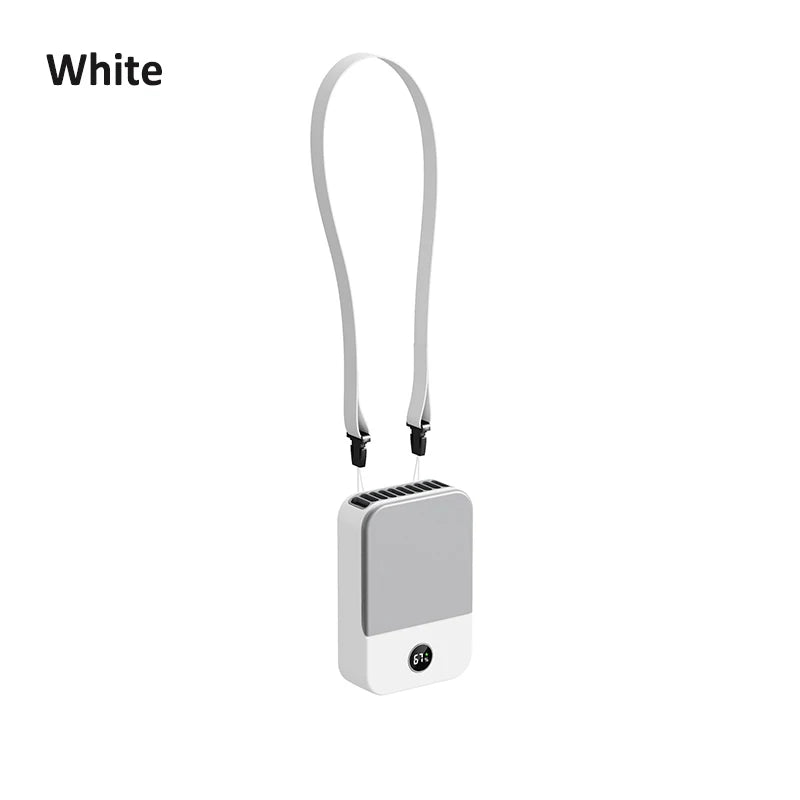 Carvallo AirGo Bärbar Mini-fläkt | 3-i-1 Hals- & Midjfläkt | 3 Hastigheter | Bladeless Design | USB-C Laddningsfunktion | 2000 mAh Batteri Carvallo