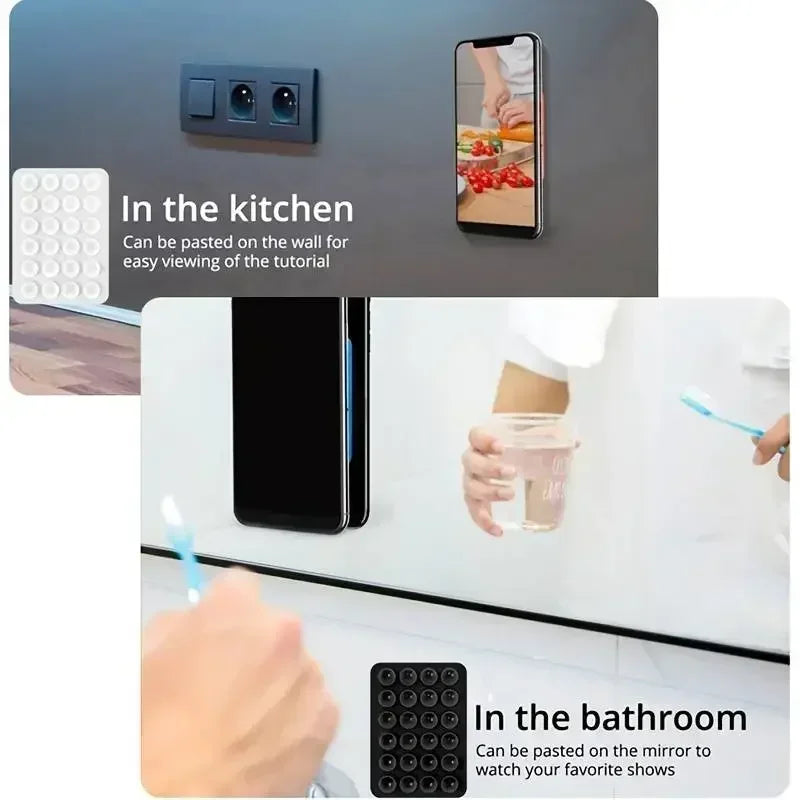 Carvallo Saugpad Handyhalter | Ultrakompakt & Återanvändbar | För iOS & Android | Ingen borrning, Ingen limning Carvallo