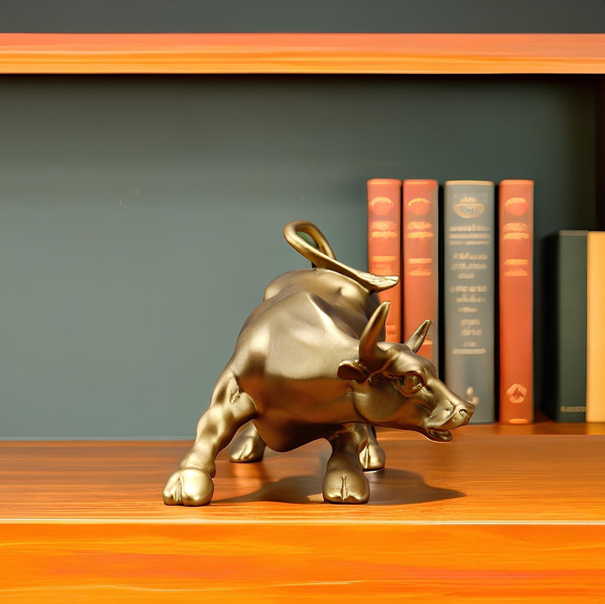 Elévo | Wall Street Bull Market Resin Ornament Feng Shui Wealth Figur Figurine Carvallo