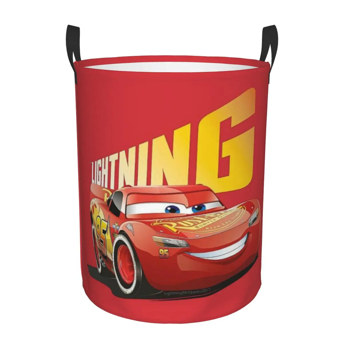 Bilar Lightning McQueen Tvättkorg – Rymlig och Fällbar Korg för Kläder Carvallo
