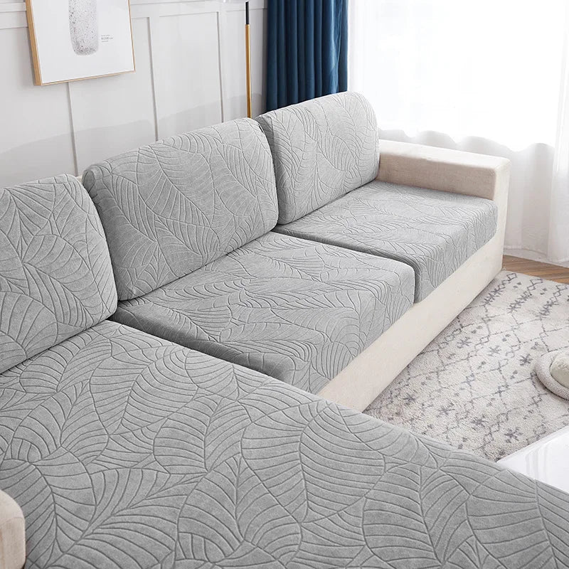 Tjock Jacquard Stretch Soffkuddfodral – Rutschtålig och Stänkresistent Carvallo