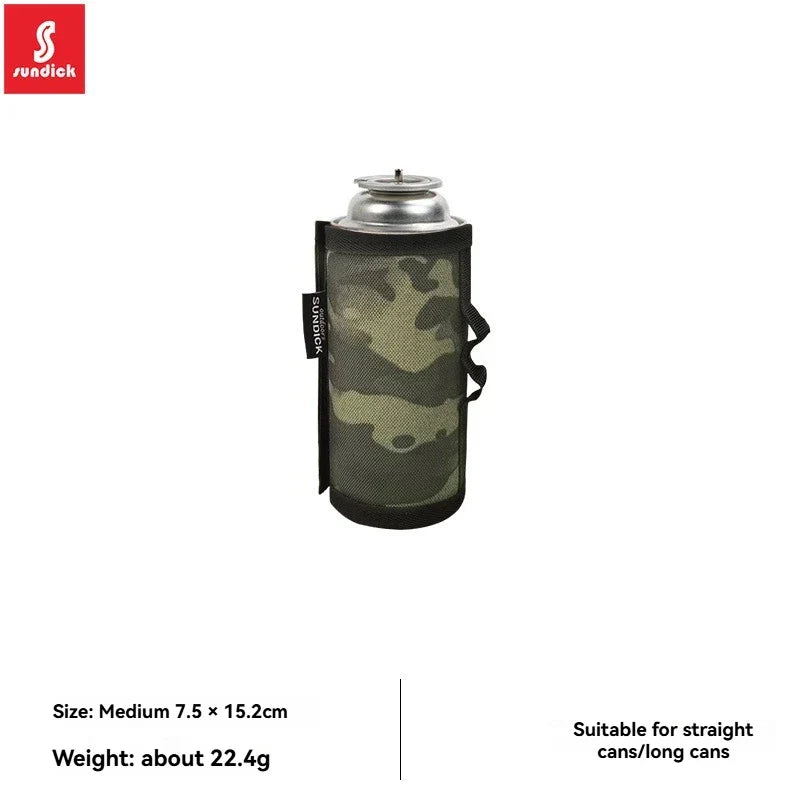 Carvallo skyddshölje för gaspatroner | Stötresistent & Praktisk | För 230 g & 450 g platta gasburkar | Med sidoficka & dragkedja | Utomhus & Camping Carvallo