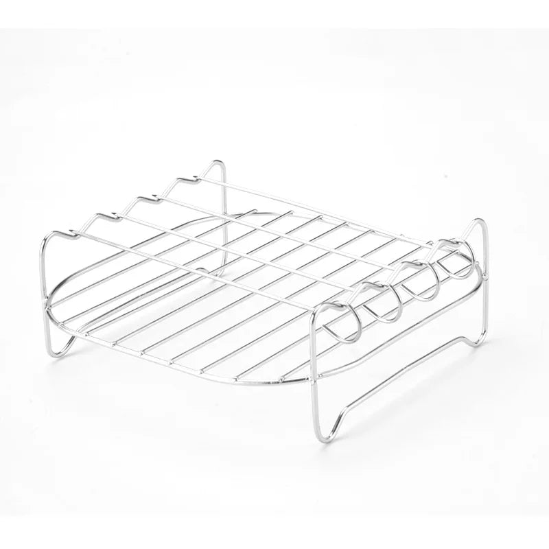 Carvallo AllGrillPro BBQ Grillset i rostfritt stål | Med spett & hållare | För grill, Airfryer & ångkokare | Utomhus & kök Carvallo