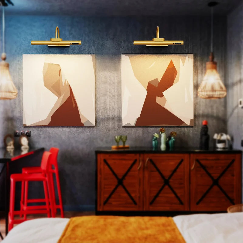 Royallure 4000mAh Trådlös Bildlampa med Fjärrkontroll, Uppladdningsbar Konstvägglampa Carvallo