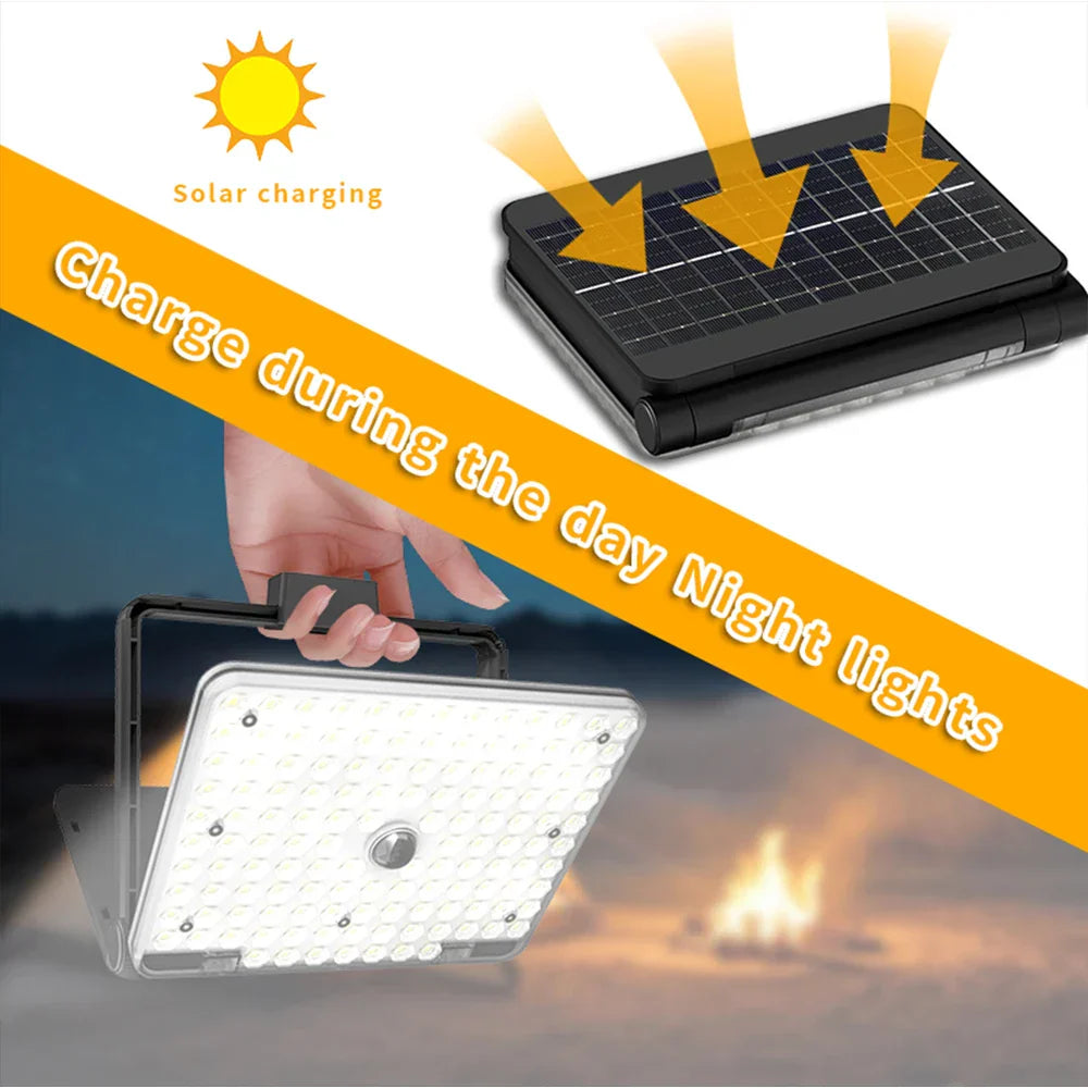 Carvallo OutdoorLight Solar LED Nattljus | Bärbar & Återuppladdningsbar | Extra Ljust | Idealisk för Camping, BBQ & Nödsituationer Carvallo
