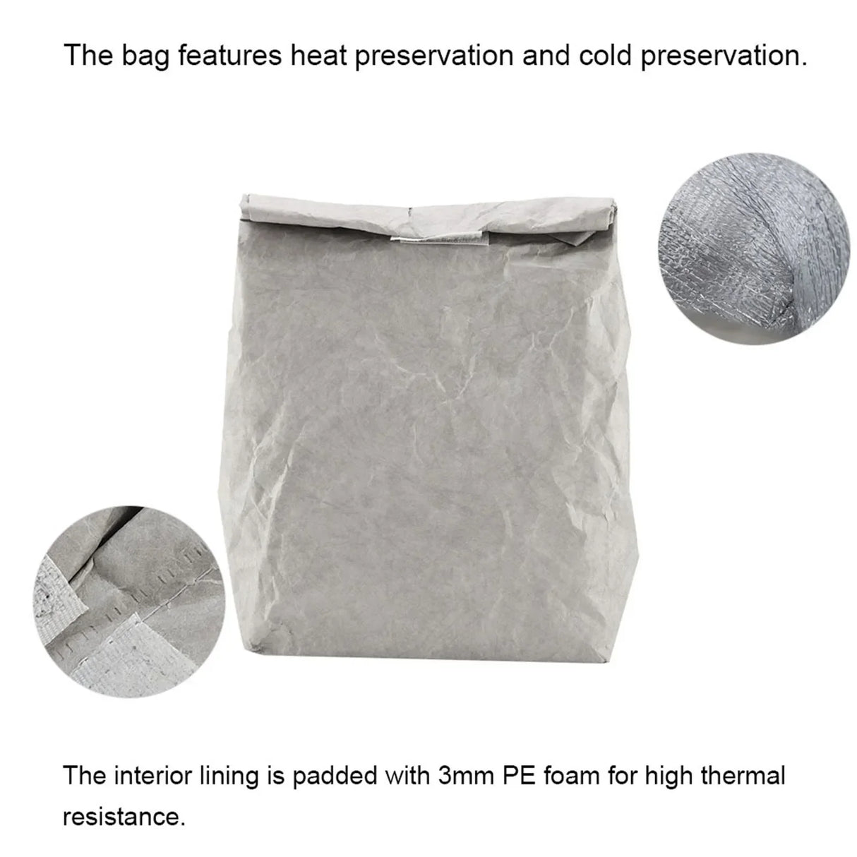 Carvallo Lunchbag | Isolerad & Vattentät Matväska | Av miljövänligt papermaterial | För Skola, Kontor & Picknick Carvallo