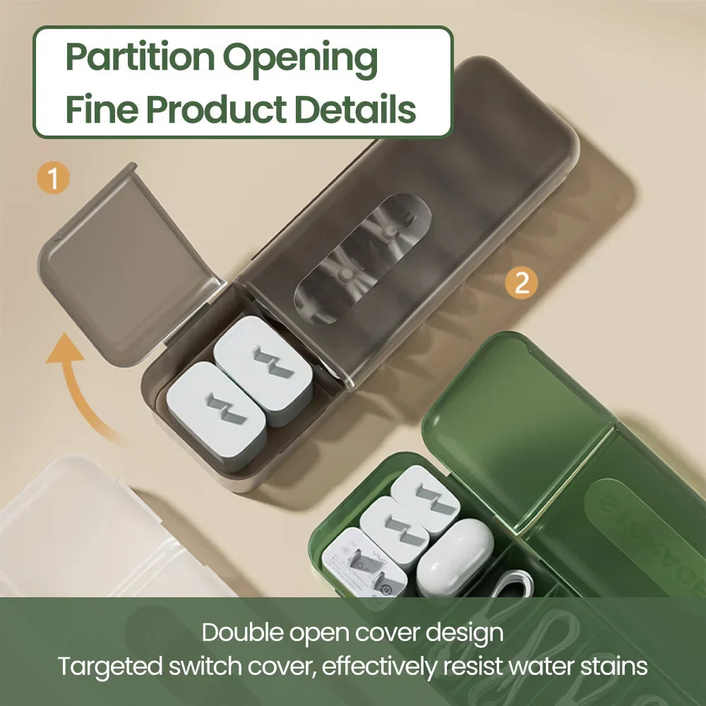 Carvallo OrdiTidy | 7-facks organisatör för laddningskablar & tillbehör | Återanvändbar & kompakt | För hemmet & resor Carvallo