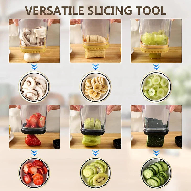 Carvallo SliceBerry ProCup | Rostfritt stål fruktskärare med tryckplatta | För jordgubbar, vindruvor & ägg Carvallo